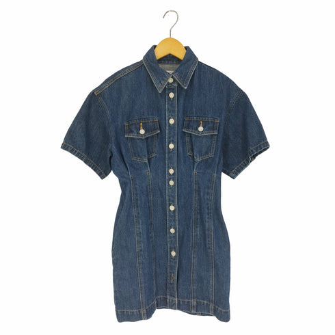 マウジー moussy SHORT SLEEVE DENIM MINI ショートスリーブデニムミニ ドレス ワンピース レディース JPN:1
