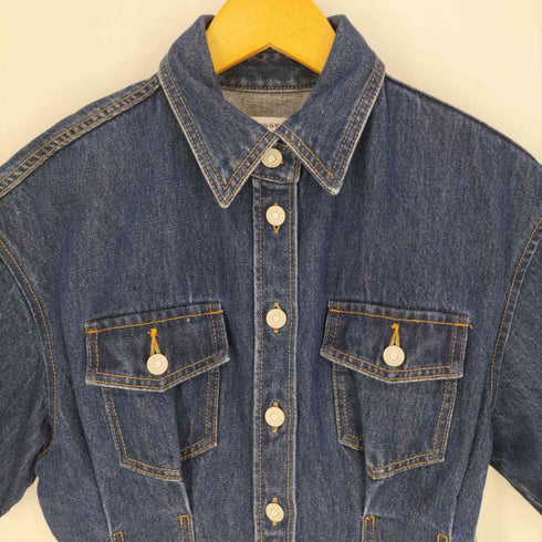 マウジー moussy SHORT SLEEVE DENIM MINI ショートスリーブデニムミニ ドレス ワンピース レディース JPN:1