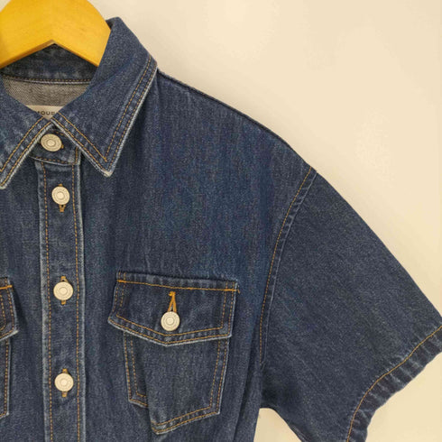 マウジー moussy SHORT SLEEVE DENIM MINI ショートスリーブデニムミニ ドレス ワンピース レディース JPN:1