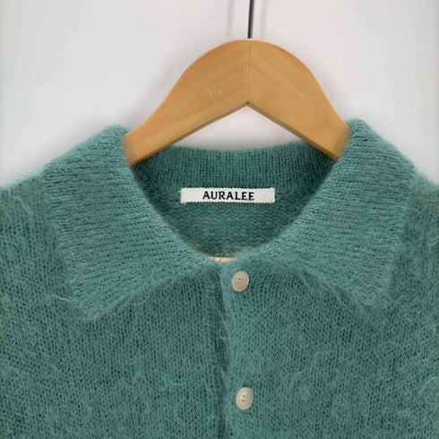 オーラリー AURALEE Brushed Super Kid Mohair Knit POLO メンズ JPN:3