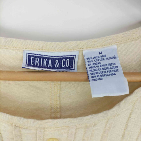 ERIKA & CO. ピンタック リネンコットンワンピース レディース import:M