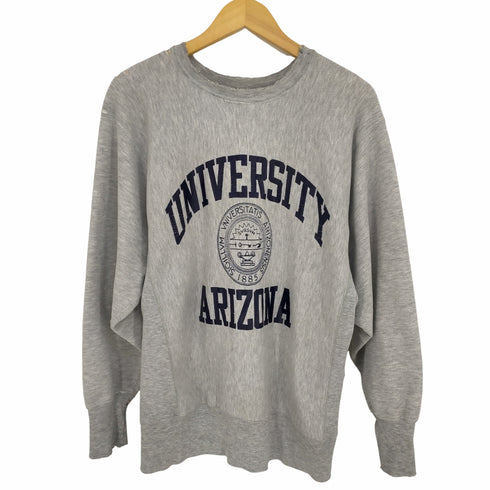 チャンピオン Champion 90s USA製 刺繍タグ ラバー3段 REVERSE WEAVE UNIVERSITY ARIZONA クルーネックスウェット メンズ import:L
