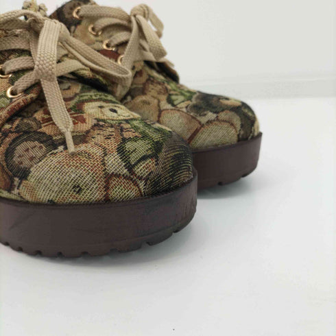 ハラジュク シーエスティーアンドピー HARAJUKU cs.T&P ベアー総柄 くま ゴブラン ヒールシューズ レディース LL