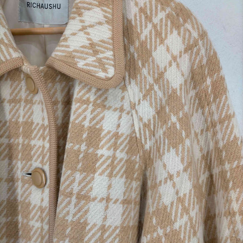 RICHAUSHU 千鳥格子ウールハーフコート レディース JPN:M