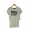 SENDING LIGHT USA製 FREE CITY プリント クルーネックTシャツ レディース