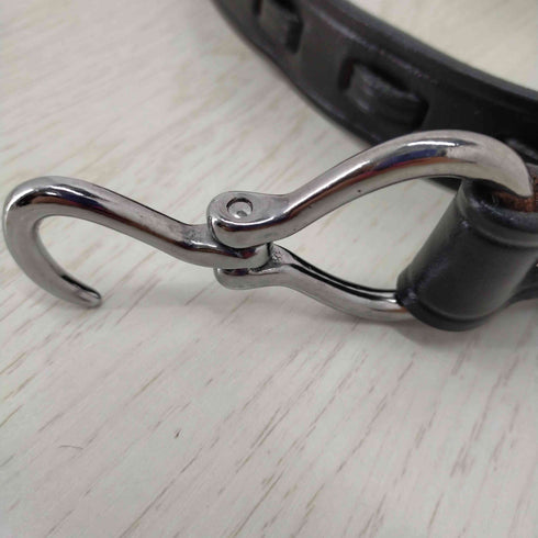 トリーレザー TORY LEATHER フック型バックルブライドルレザーベルト ブラック 2280 メンズ 34