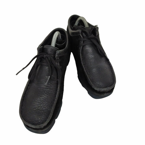 クラークス Clarks 別注 Wallabee Gore-tex ブラックレザー スウェードコンビ メンズ JPN:26