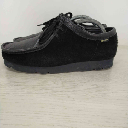 クラークス Clarks 別注 Wallabee Gore-tex ブラックレザー スウェードコンビ メンズ JPN:26