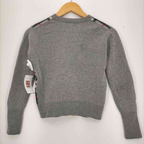 バーバリーズ BURBERRYS カシミヤ100 チェック ニット レディース import:M