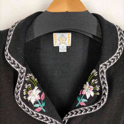 ROYAL ALPACA 花柄刺繍コットンカーディガン レディース JPN:M