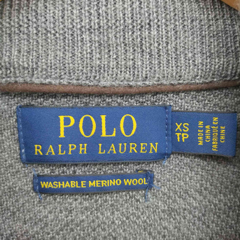 ポロラルフローレン POLO RALPH LAUREN ポニー刺繍 ジップアップ ニット カーディガン メンズ import:XS