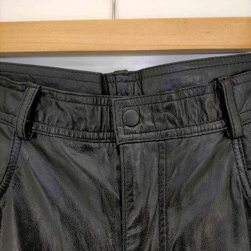 DANIER 本革 レザーパンツ ワイド メンズ 34