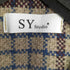 SY STUDIO 裏地キルティング 3Bチェックハーフコート レディース