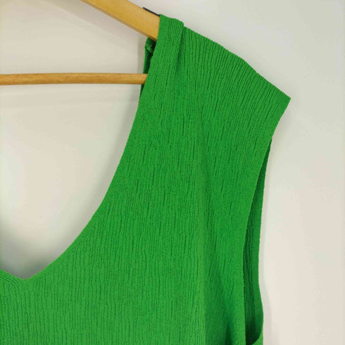 ザラ ZARA V neck texture top 深Vネック テクスチャーカットソー レディース import:M