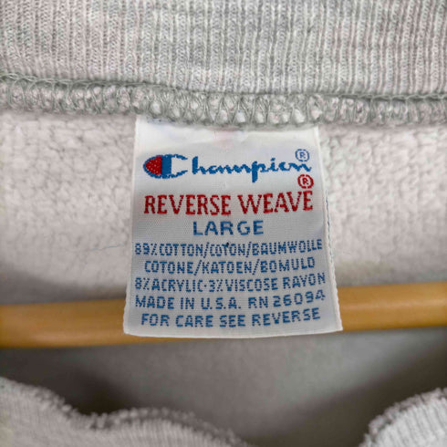 チャンピオン Champion 90S REVERSE WEAVE チームロゴ 2段アーチラバープリント クルーネックスウェット メンズ JPN:L