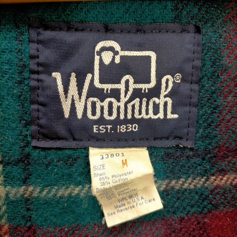 ウールリッチ WOOLRICH 80~90S MADE IN USA 裏地チェックウール ナイロンマウンテンパーカー メンズ JPN:M