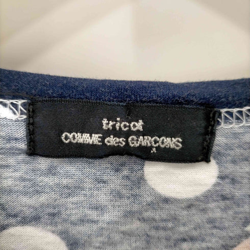 トリココムデギャルソン tricot COMME des GARCONS 11SS AD2010 ドットフルーツプリントノーカラーボタン留めカットソー レディース JPN:S