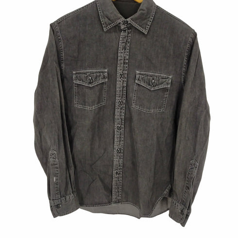 ブルックスブラザーズレッドフリース BROOKS BROTHERS REDFLEECE 両胸ポケットL/Sブラックデニムシャツ メンズ JPN:S