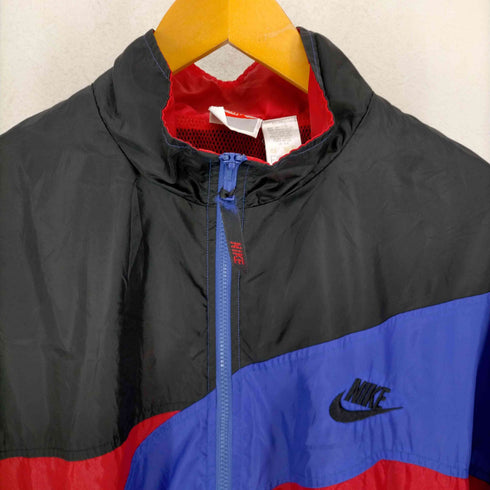 ナイキ NIKE 90S マルチカラー切替ナイロンジップブルゾン メンズ JPN:L