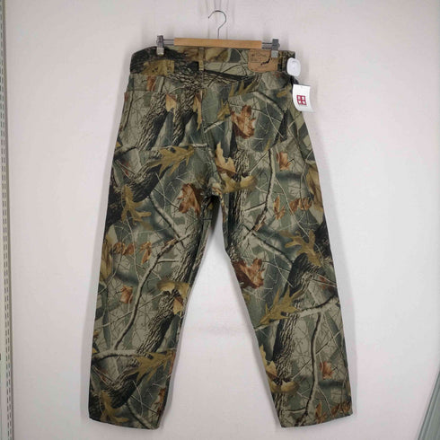 オアスロウ or slow 別注 Dad's Denim Camo リアルツリーカモ テーパード デニムパンツ メンズ XXL