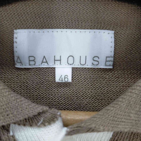 アバハウス ABAHOUSE 襟付きS/Sニットカーディガン メンズ 46
