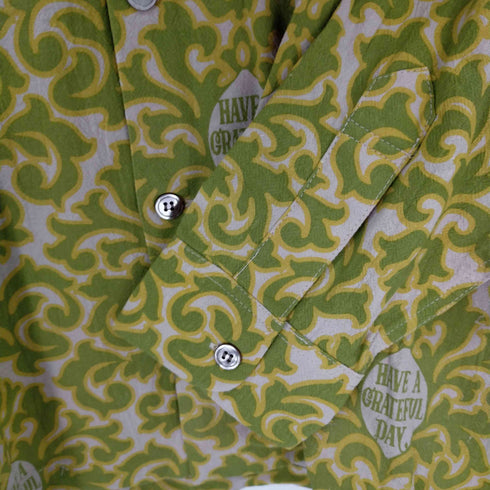 HAVE A GREATFUL DAY OPEN COLLAR LONG SLEEVE SHIRT メンズ JPN:M