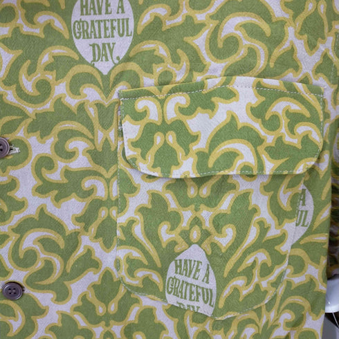 HAVE A GREATFUL DAY OPEN COLLAR LONG SLEEVE SHIRT メンズ JPN:M