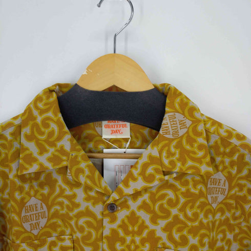 HAVE A GREATFUL DAY OPEN COLLAR LONG SLEEVE SHIRT メンズ JPN:M