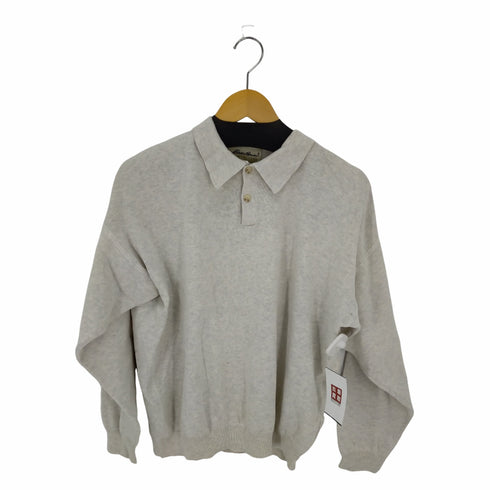 エディーバウアー Eddie Bauer 90S コットンニットポロ 長袖 メンズ import:M