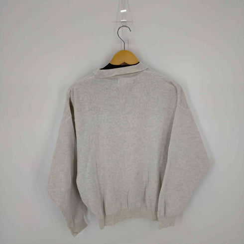 エディーバウアー Eddie Bauer 90S コットンニットポロ 長袖 メンズ import:M