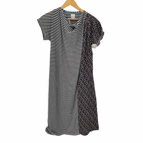 ポールスミス Paul Smith ボーダーフラワー切替半袖Tシャツワンピース レディース import:M