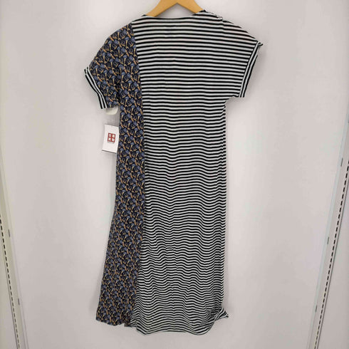 ポールスミス Paul Smith ボーダーフラワー切替半袖Tシャツワンピース レディース import:M