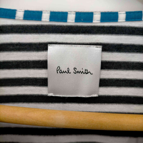 ポールスミス Paul Smith ボーダーフラワー切替半袖Tシャツワンピース レディース import:M