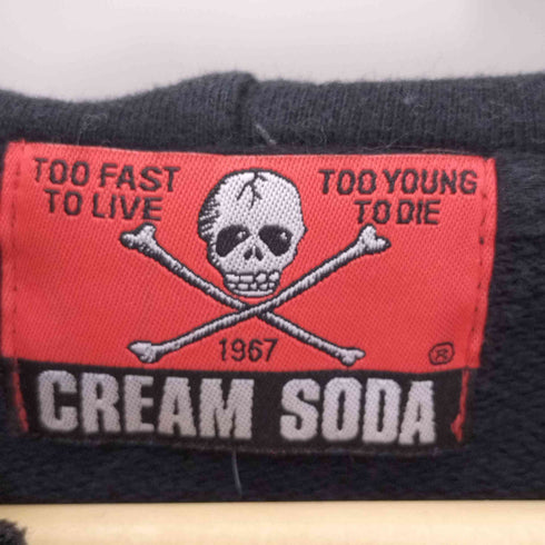 クリームソーダ CREAM SODA バックビッグプリント ジップアップ パーカー フーディー メンズ