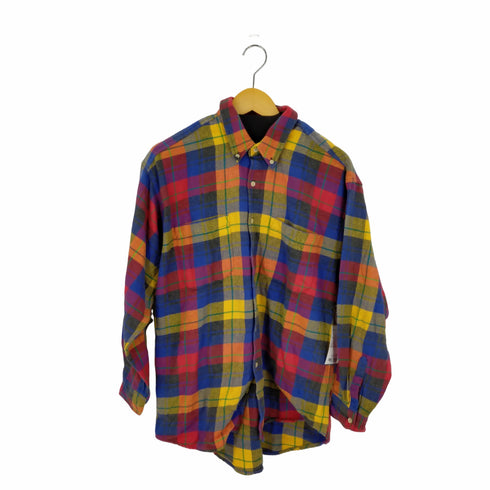 ギャップ Gap 90-00S クレイジーチェック 長袖ネルシャツ メンズ import:L