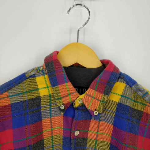 ギャップ Gap 90-00S クレイジーチェック 長袖ネルシャツ メンズ import:L