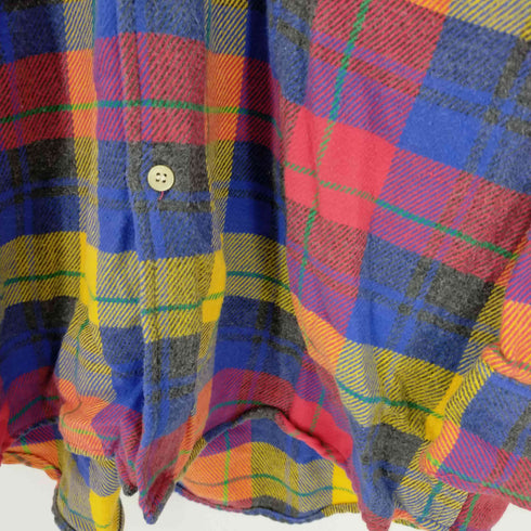 ギャップ Gap 90-00S クレイジーチェック 長袖ネルシャツ メンズ import:L