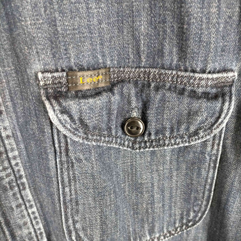 リー Lee 別注 WORK DRESS ノーカラー デニムワンピース レディース FREE