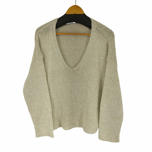 ザラ ZARA アクリルリネン Uネックニット レディース JPN:M