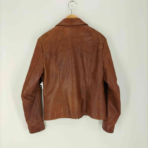 ワイツーレザー Y'2 LEATHER 裏地チェック 馬革 ホースハイド レザー ジャケット メンズ 38