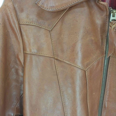 ワイツーレザー Y'2 LEATHER 裏地チェック 馬革 ホースハイド レザー ジャケット メンズ 38