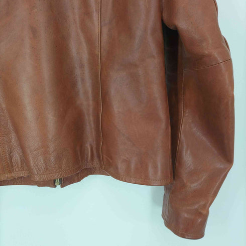 ワイツーレザー Y'2 LEATHER 裏地チェック 馬革 ホースハイド レザー ジャケット メンズ 38