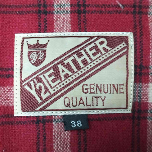 ワイツーレザー Y'2 LEATHER 裏地チェック 馬革 ホースハイド レザー ジャケット メンズ 38