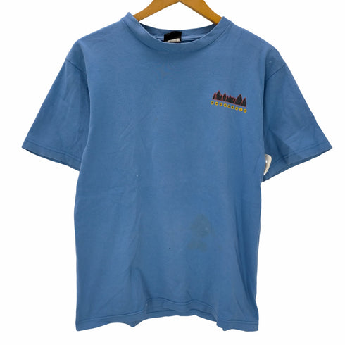 パタゴニア patagonia 90S USA製 雪無しタグ バックプリントイラスト クルーネック半袖Tシャツ メンズ import:M