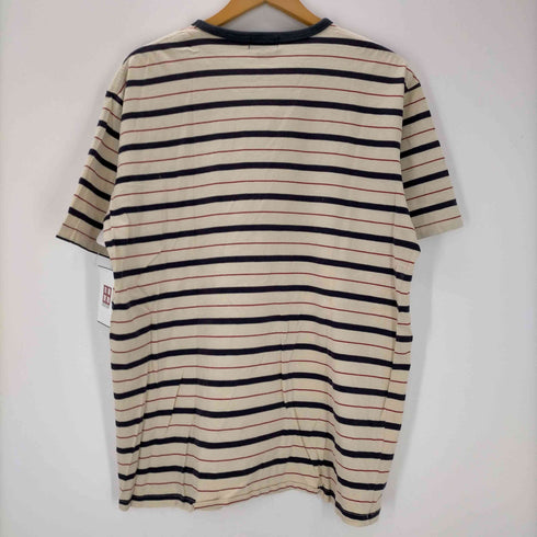 ポロジーンズカンパニーラルフローレン POLO JEANS COMPANY RALPH LAUREN 刺繍ロゴ ボーダー柄 クルーネックTシャツ メンズ import:L