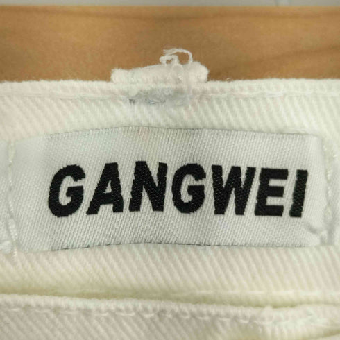 GANGWEI 斜めジッパーフライ ワイドデニム レディース TA