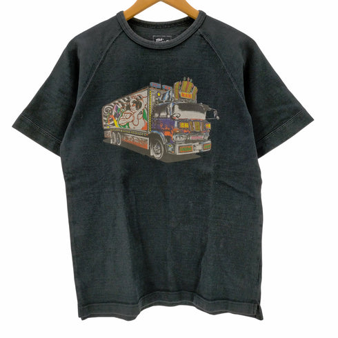 THE-ROTAR.COM ヘビーオンス 歌舞伎 トラック 和柄 ラグラン Tシャツ メンズ import:M