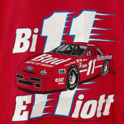 スターター STARTER USA製 BILL ELLIOTT レーシング プリント クルーネック半袖Tシャツ メンズ import:L