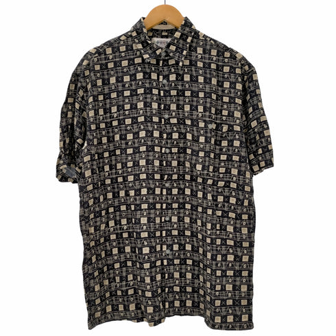 カンピア モダ CAMPIA MODA レーヨン 総柄 半袖シャツ メンズ import:M