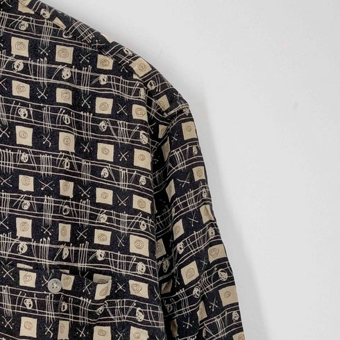 カンピア モダ CAMPIA MODA レーヨン 総柄 半袖シャツ メンズ import:M